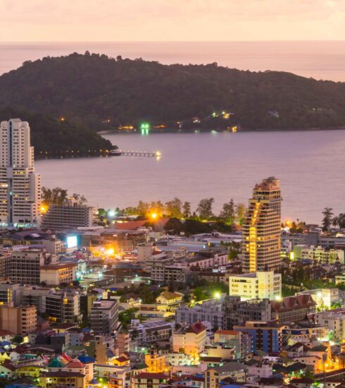 Phuket Nightlife Skyline at Sunset
